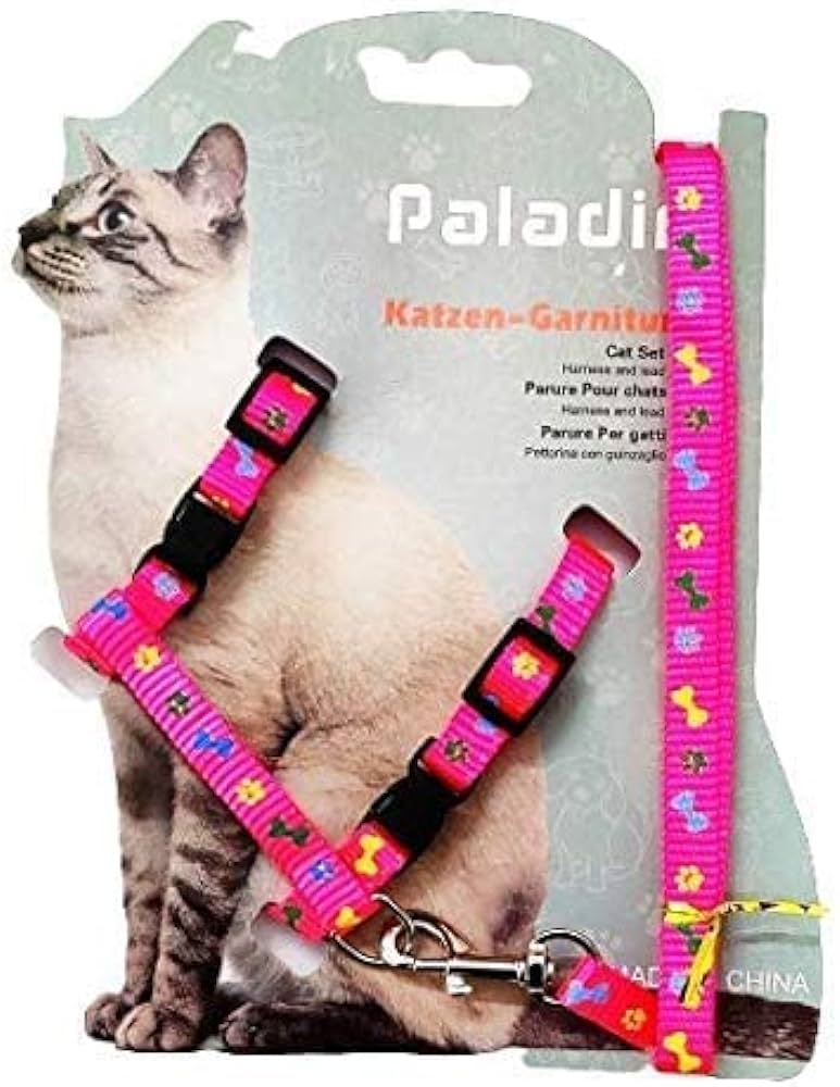 Paladin Katzen - Garnitur Cat Harness Printed - Purple