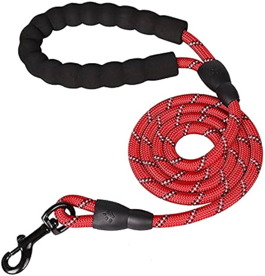 Round Rope Leash Imp Rubber Handle (Small)
