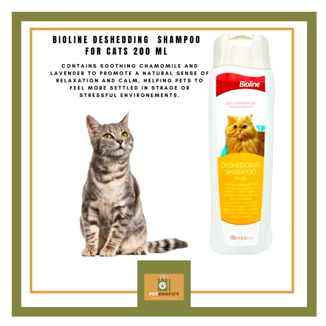 Bioline De-shedding Shampoo Cat 200 ml