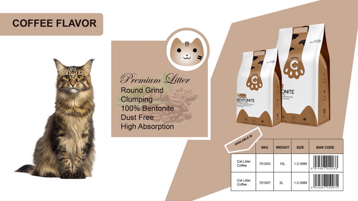 Gerry cat Litter (Bentonite) (10 litter) - Coffee