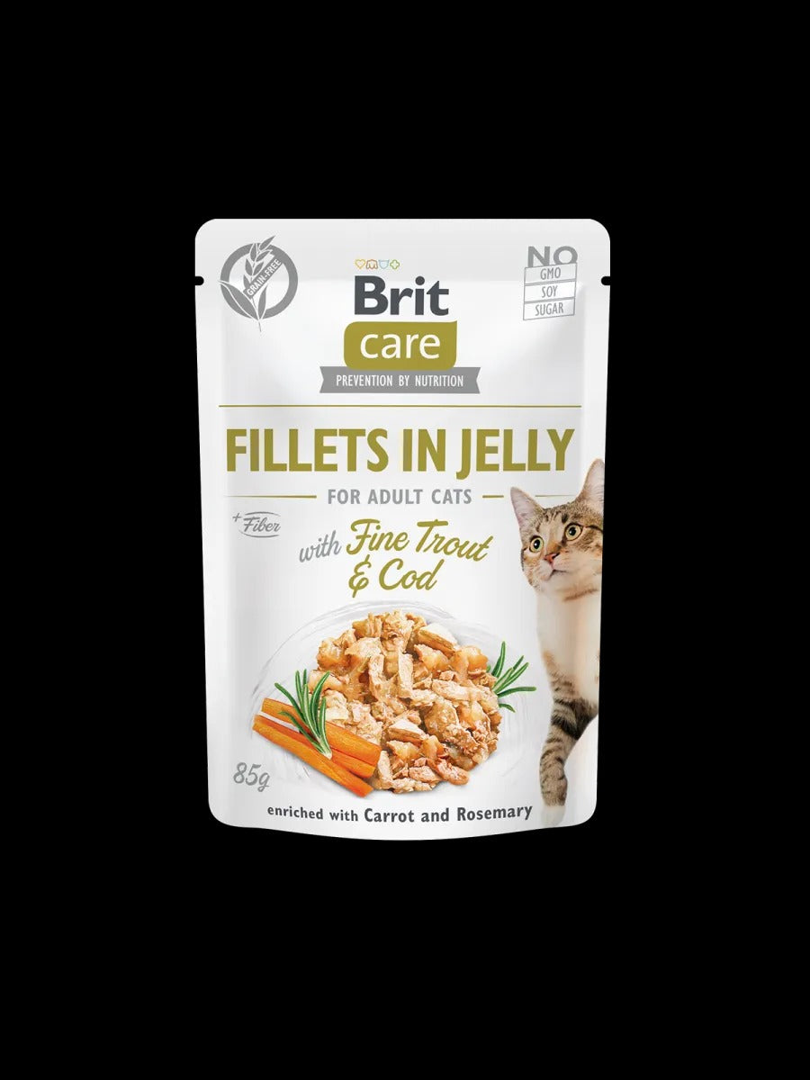 BRIT CARE JELLY TROUT & COD 85GM