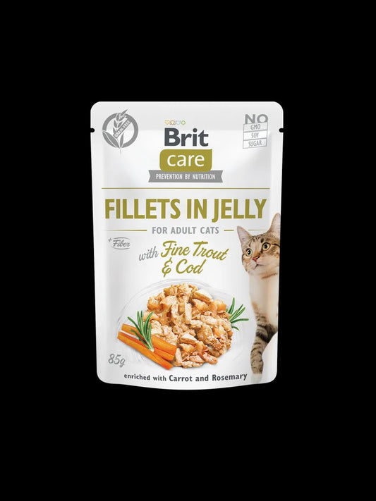 BRIT CARE JELLY TROUT & COD 85GM