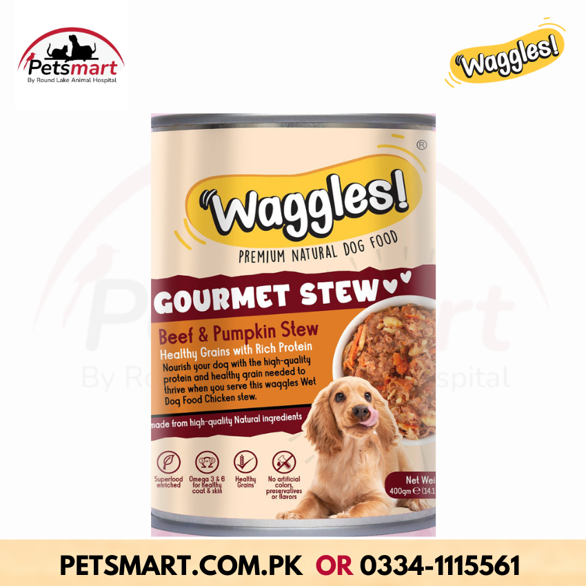 Waggles Adult Wet Food - Beef &amp; Pumpkin
