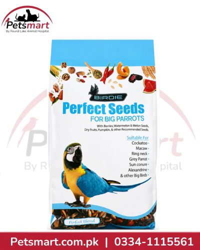 Birdie Perfect Seeds for Big Parrots 1kg for Macaws Cockatoos Grey Parrots Ringnecks Sun Conures and Alexandrines