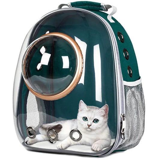 CAT BAG WITH WINDOW TRANSPARENT