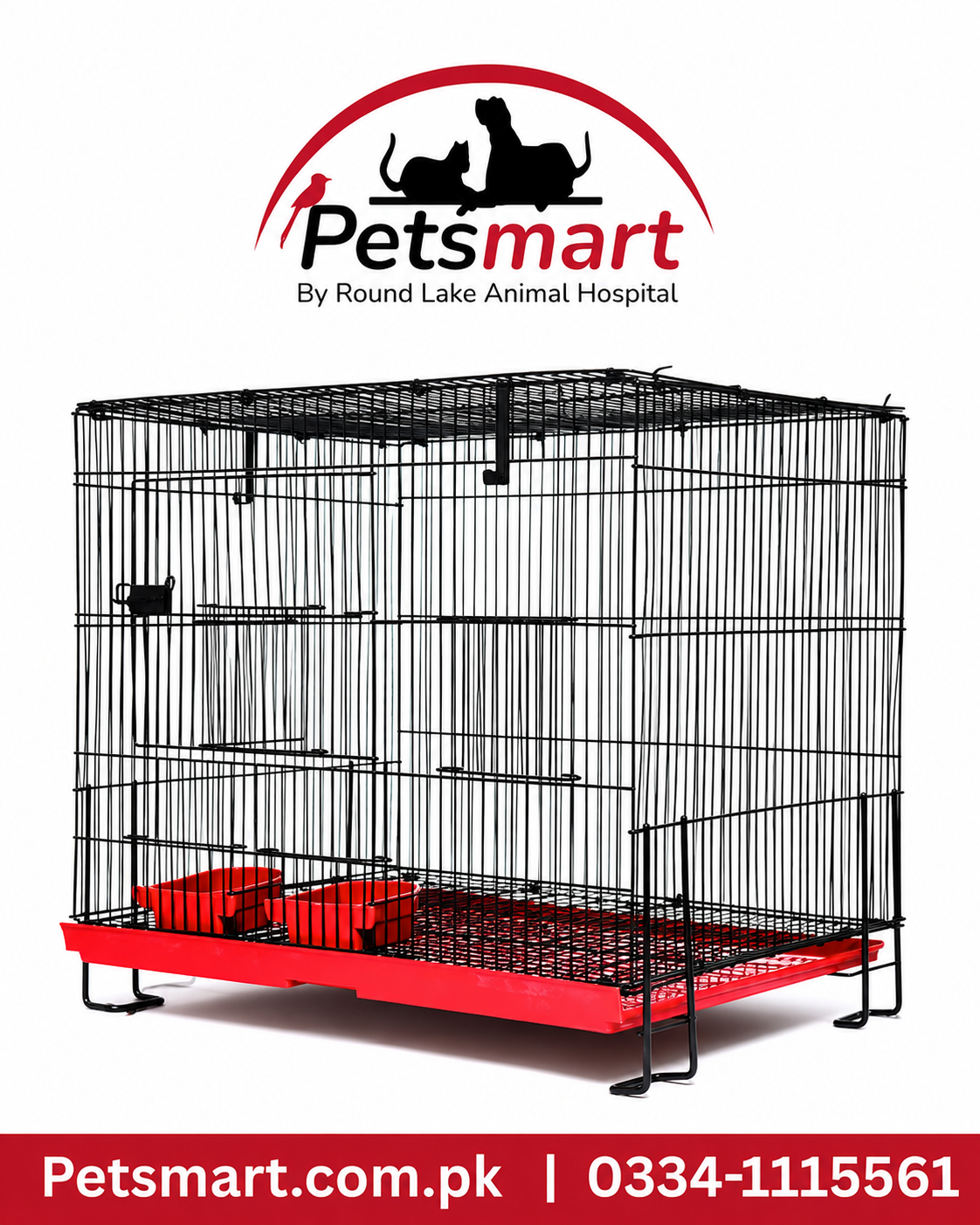 Medium Folding Bird Cage – 24 × 18 × 18 Inches