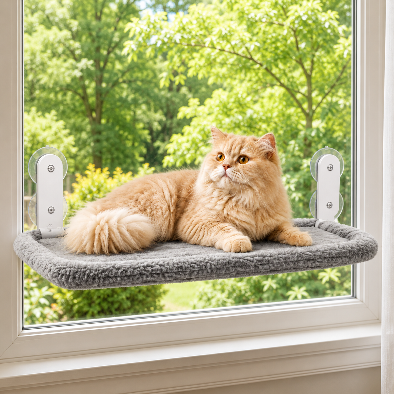 Large Grey Window Hammock for Cats