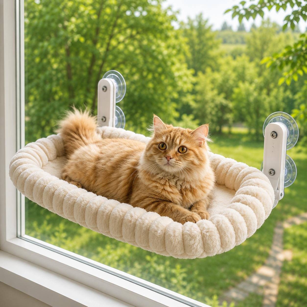 Beige Cat Window Hammock