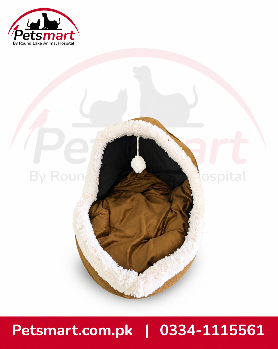 Fur Igloo Pet Bed for Cats & Small Dogs