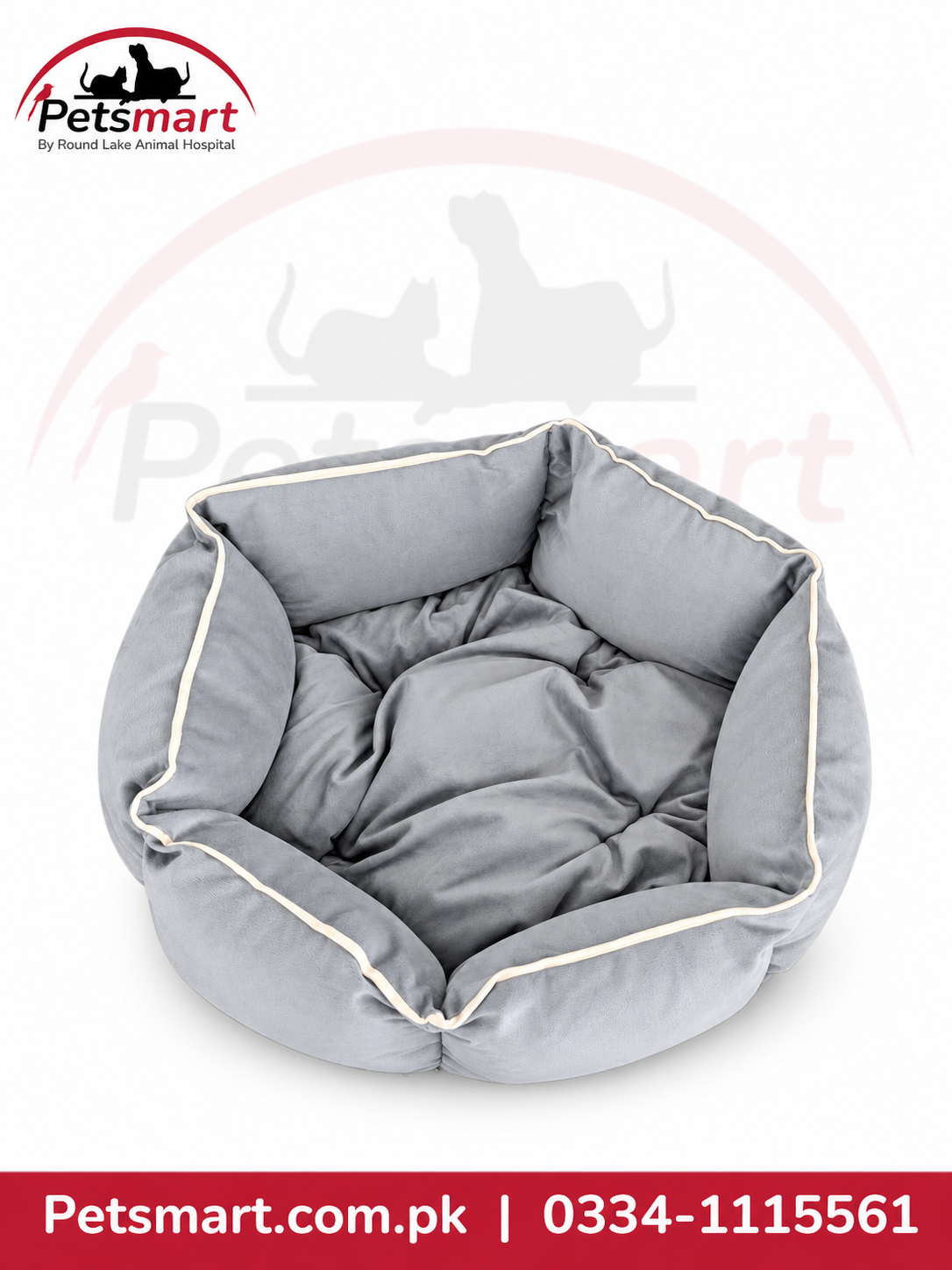 Round Pet Bed for Cats & Dogs - Large (L)