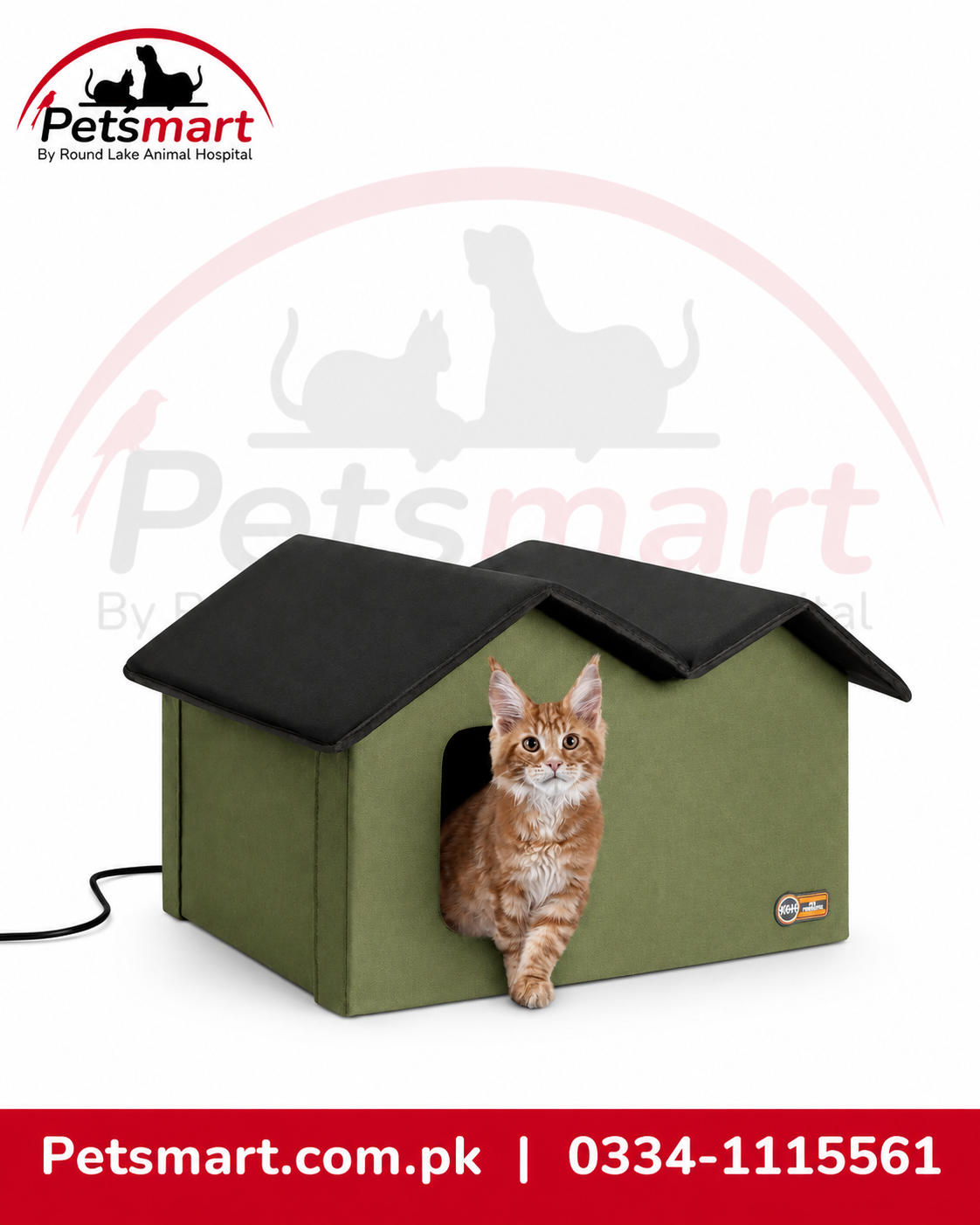 Bear hunt Design 2-in-1 Pet House & Bed for Cats & Small Dogs