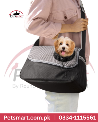 Black shoulder bag for pet