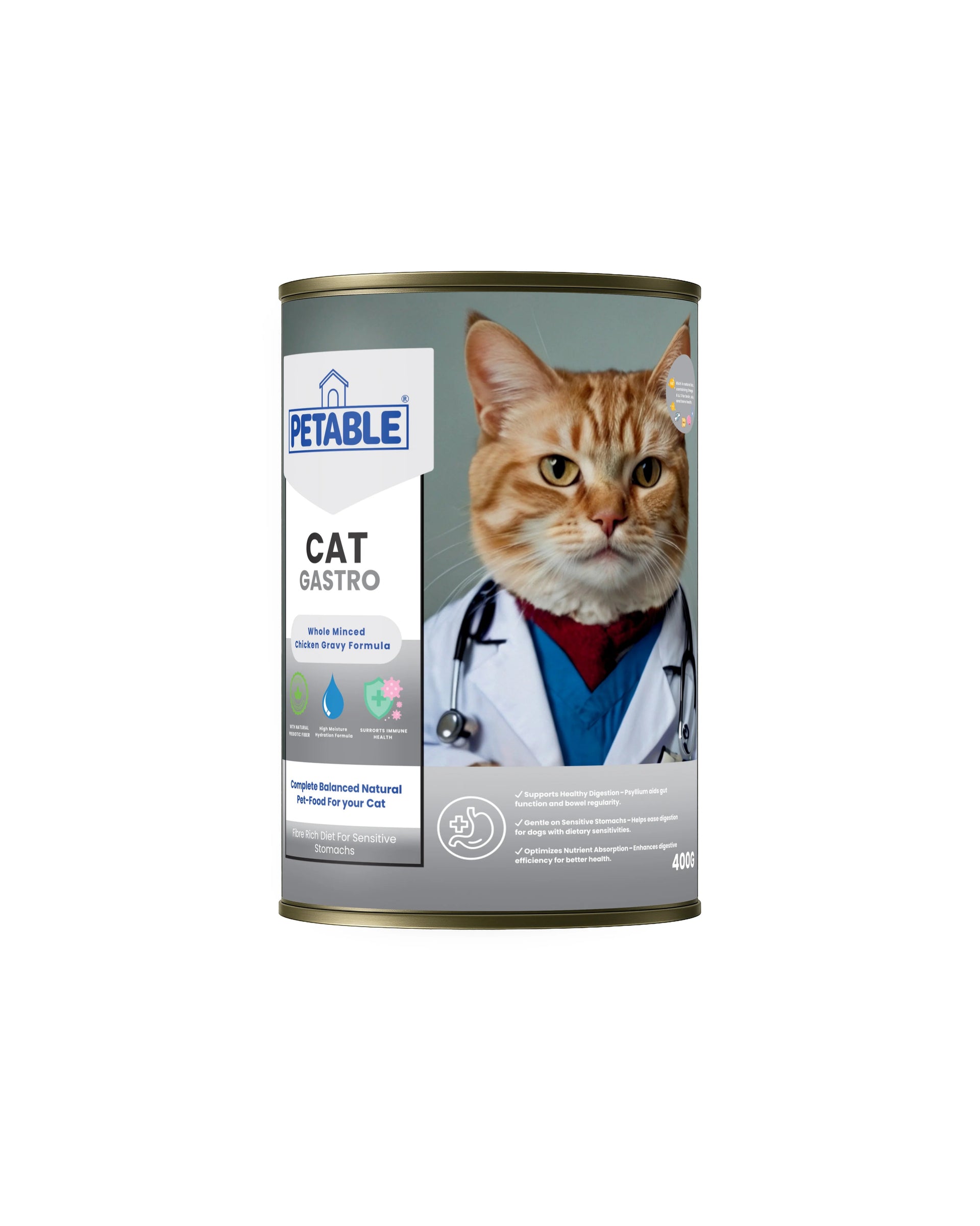 Petable Cat Food Gastro Tin 400g
