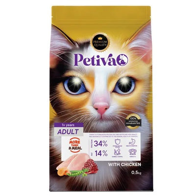 Petiva Chicken Adult Cat Food 0.5kg