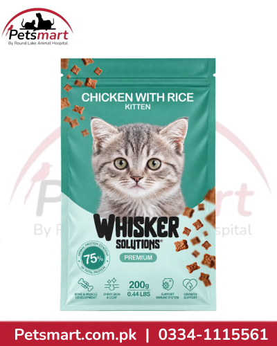 Whisker Solutions Kitten Chicken with Rice Dry Cat Food – 200g