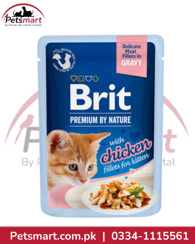 Brit Premium Chicken Fillets in Gravy Wet Food for Kittens – 85g