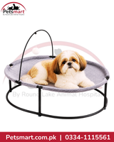 Elevated All-Season Pet Bed with Hanging Toy for Cats and Small Dogs