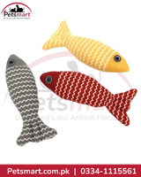 Patterned Plush Fish Toy for Cats – Assorted Colours