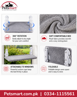 Large Grey Window Hammock for Cats