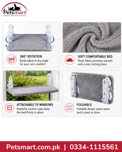 Cat Grey Hammock for Window L