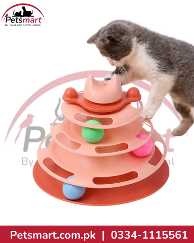 Multi-Level Interactive Cat Toy Pink