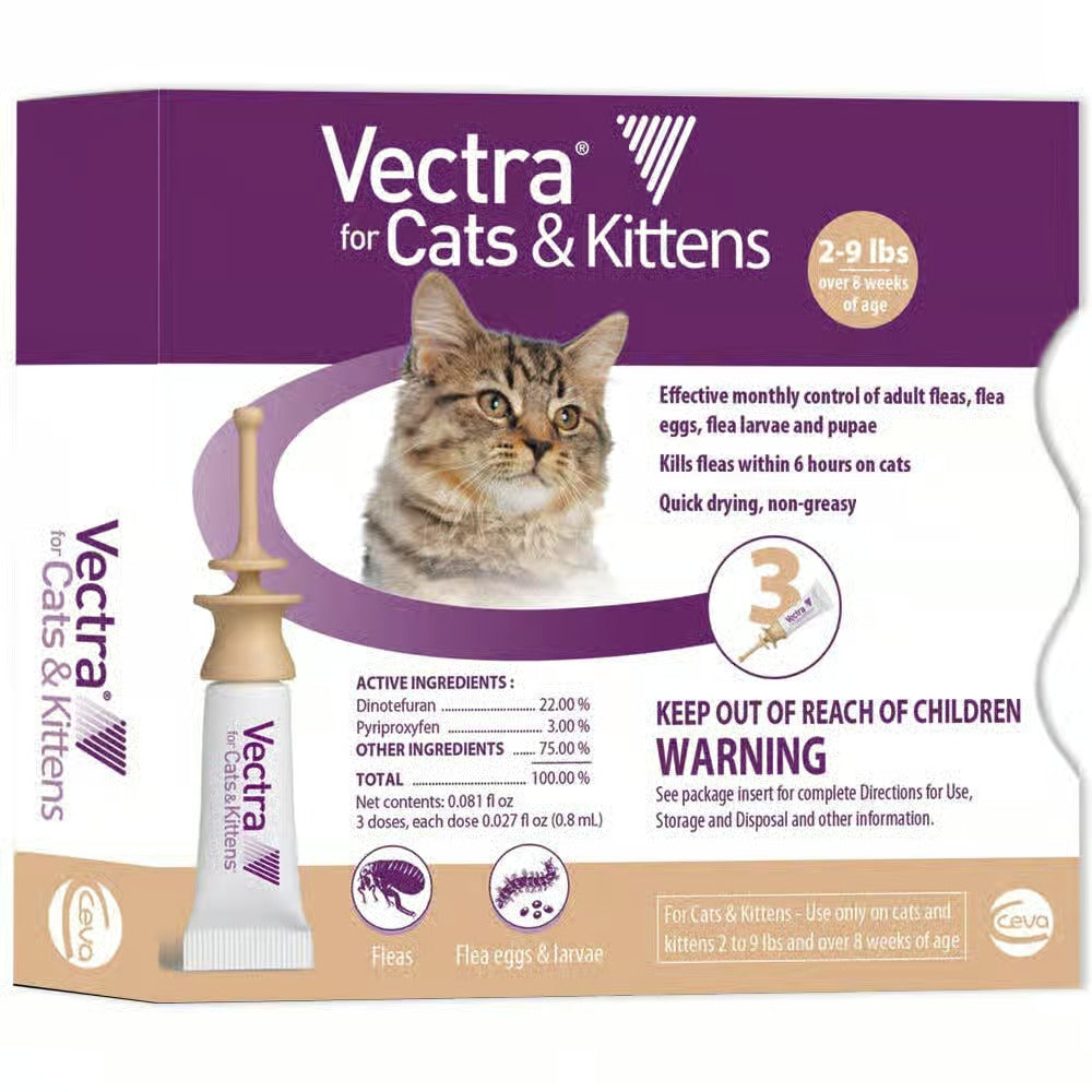 VECTRA  Spot-on ( cat & kitten ) 2 to 9 LBS in c-mart
