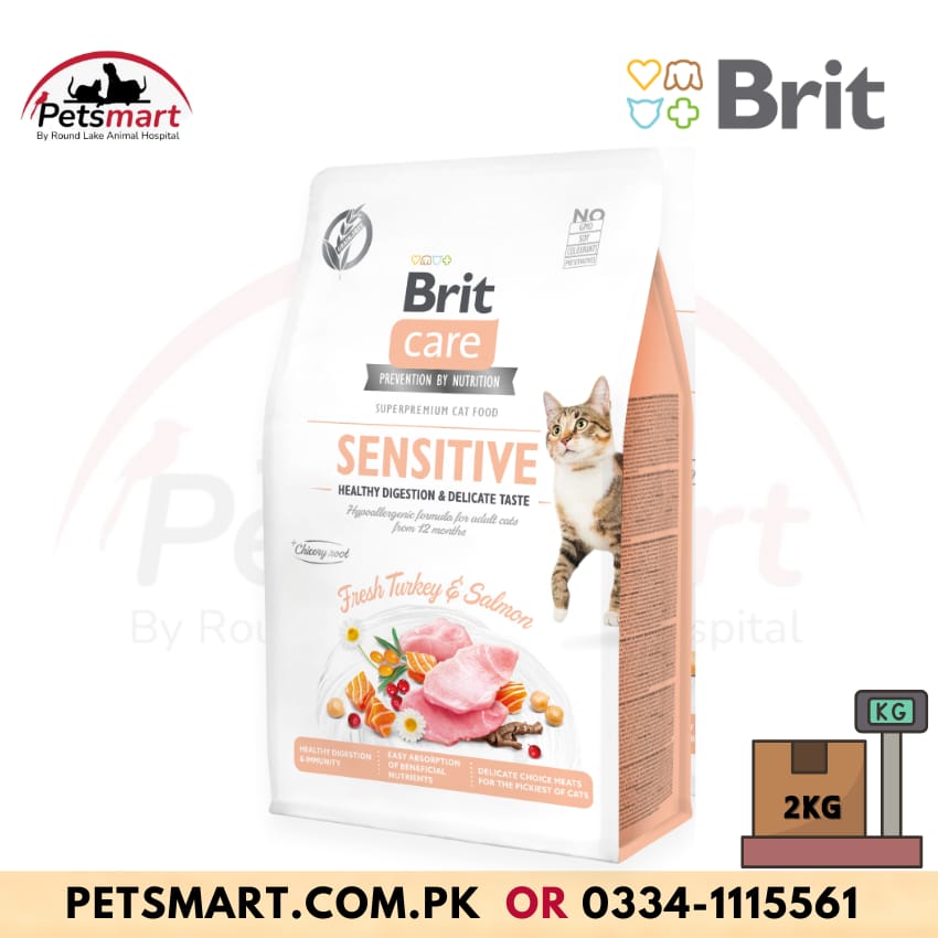 Brit Care Cat Grain-Free SENSITIVE HEALTHY DIGESTION AND DELICATE TASTE - 2kg