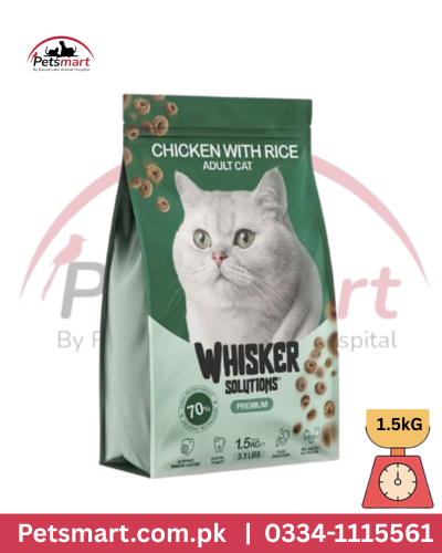 Whisker solutions adult chicken and rice 1.5kg