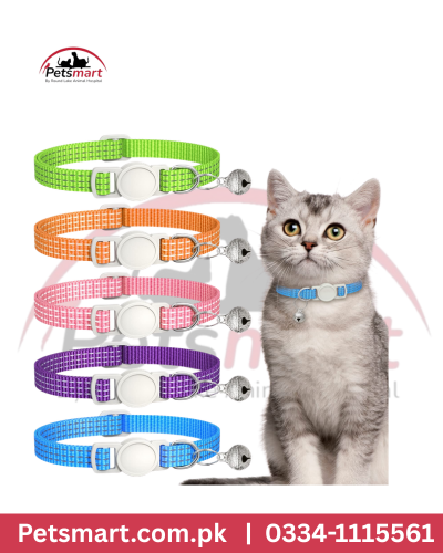 Adjustable cat collar with bell in assorted colors and designs for cats and kittens