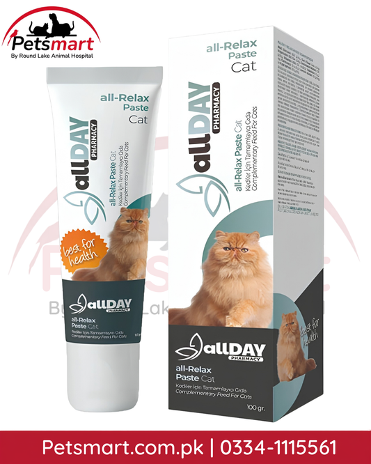ALLDAY All-Relax Calming Paste for Cats 100g with L-tryptophan valerian lemongrass and St John’s wort