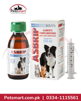 Asbrip Pets complementary oral solution for dogs and cats 150ml bottle and box