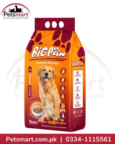 BigPaw Premium Adult Dog Food Chicken 3kg bag for all breed adult dogs