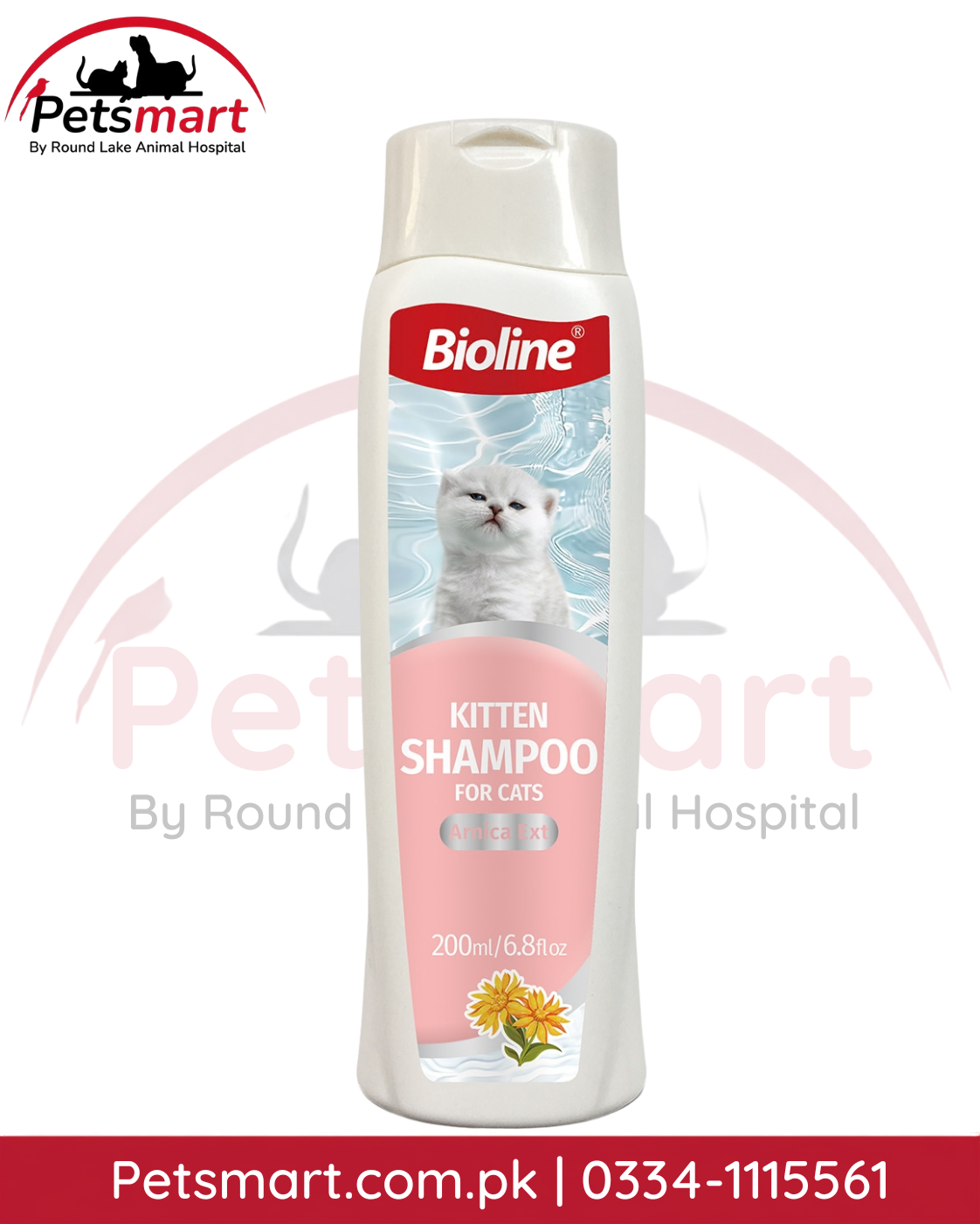 Bioline Kitten Shampoo with Arnica Extract 200ml for sensitive kitten fur