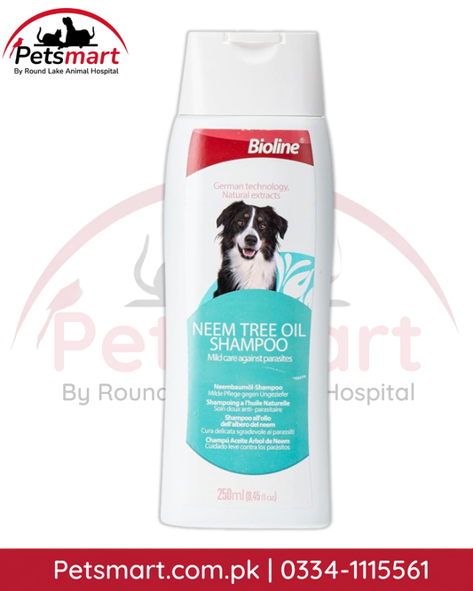 Bioline Neem Tree Oil Shampoo 250ml for dogs with sensitive skin