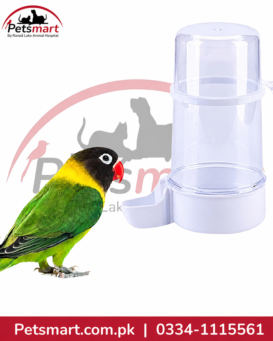 bird food and water dispenser for cage mounting