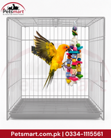 Bird Hanging Blocks toy measuring 12 by 40cm for climbing and cage enrichment
