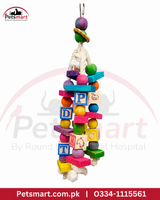Bird Hanging Blocks toy measuring 12 by 40cm for climbing and cage enrichment