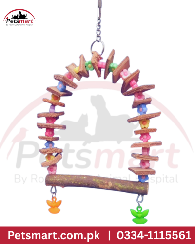 Metal hanging chain and clip on Bird Happy Swing