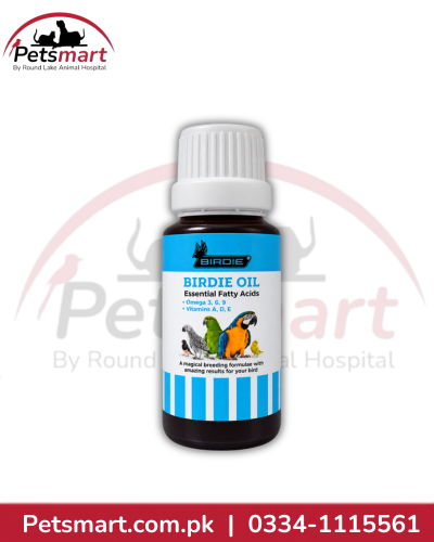 Birdie Oil 30ml bird supplement with omega fatty acids and vitamins A D and E