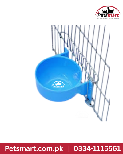 Blue Round Bird Water Bowl for Cage