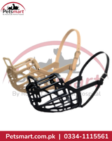Black soft plastic basket muzzle for dogs size 6 with adjustable strap