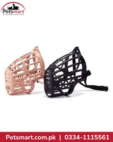 Black soft plastic basket muzzle for dogs size 6 with adjustable strap