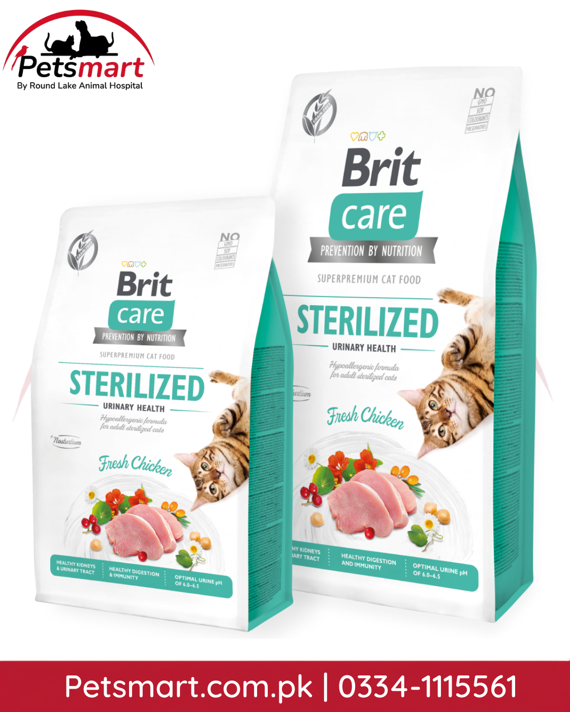 Brit Care Grain-Free Sterilized Urinary Health dry cat food 2kg