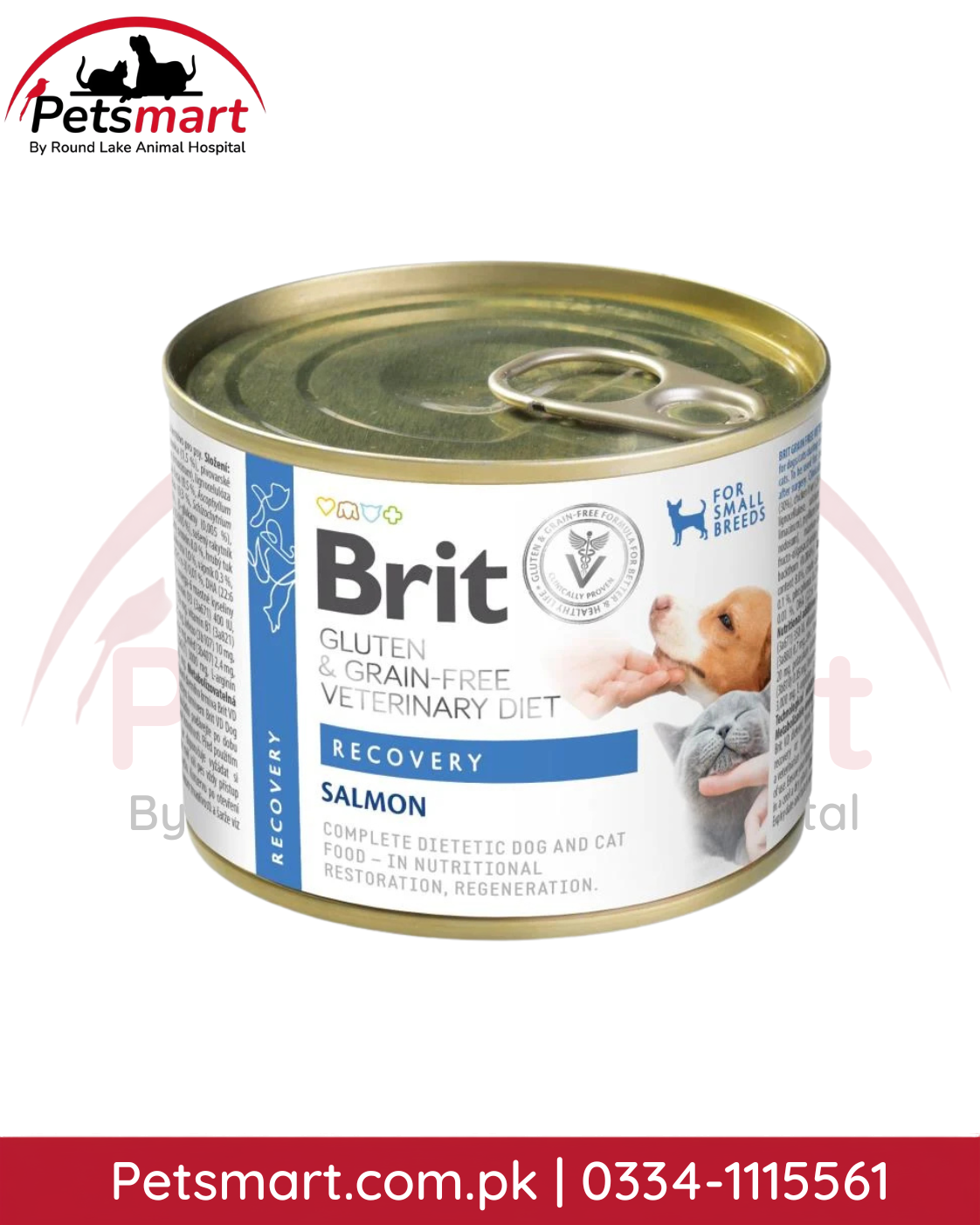 Brit Grain-Free Veterinary Diet Recovery Salmon wet food for dogs and cats 200g can