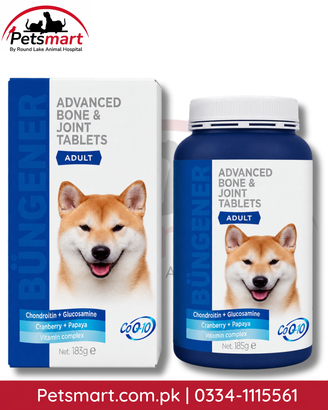 Büngener Advanced Bone and Joint Tablets Adult 185g supplement for adult dogs