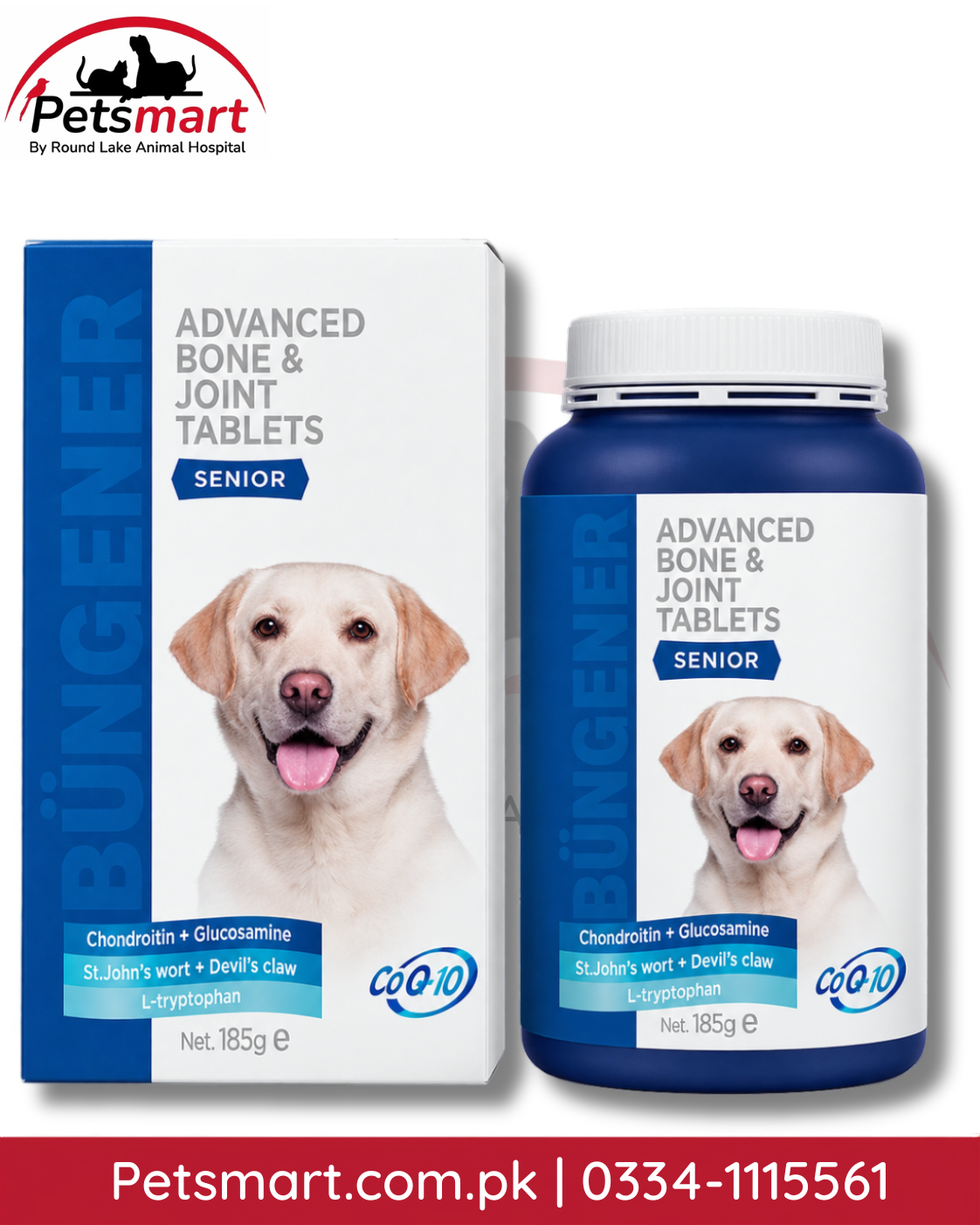 Büngener Advanced Bone and Joint Tablets Senior 185g supplement for older dogs