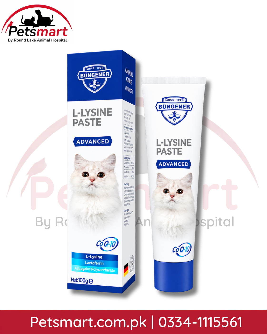 Büngener Advanced L-Lysine Paste 100g nutritional supplement for cats