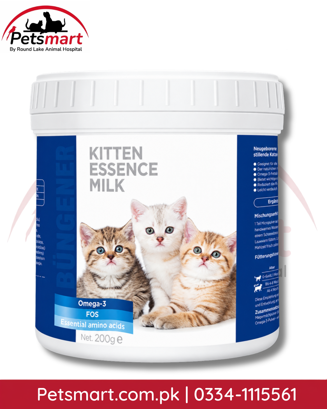 Büngener Kitten Essence Milk 200g milk replacer for newborn and growing kittens