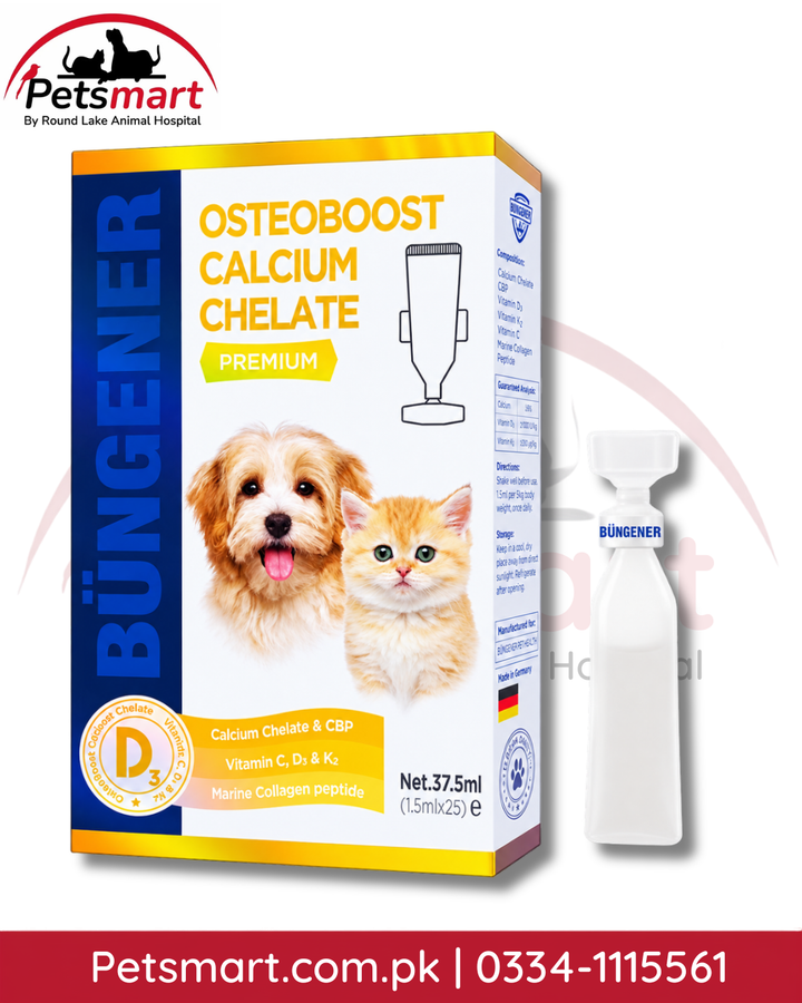 Büngener Osteoboost Calcium Chelate 37.5ml supplement for cats and dogs