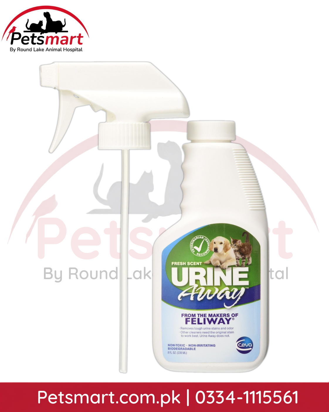
Ceva Urine-Away Pet Urine Eliminator 236ml bottle for urine stains and odors